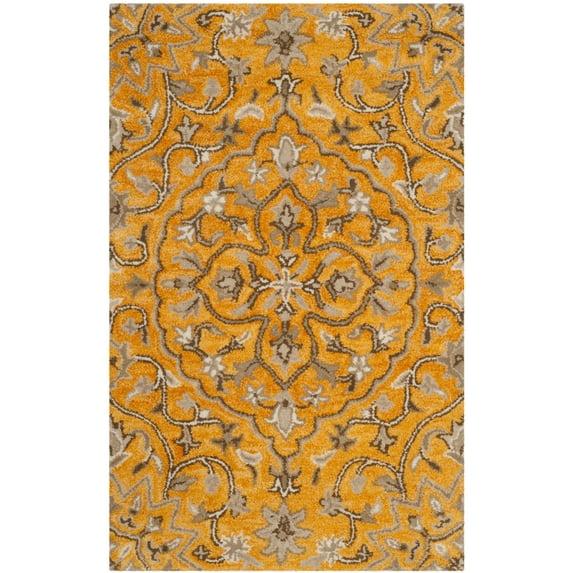 Bella BEL673 Hand Tufted Accent Rug - Gold/Taupe - 2'6"x4' - Safavieh.