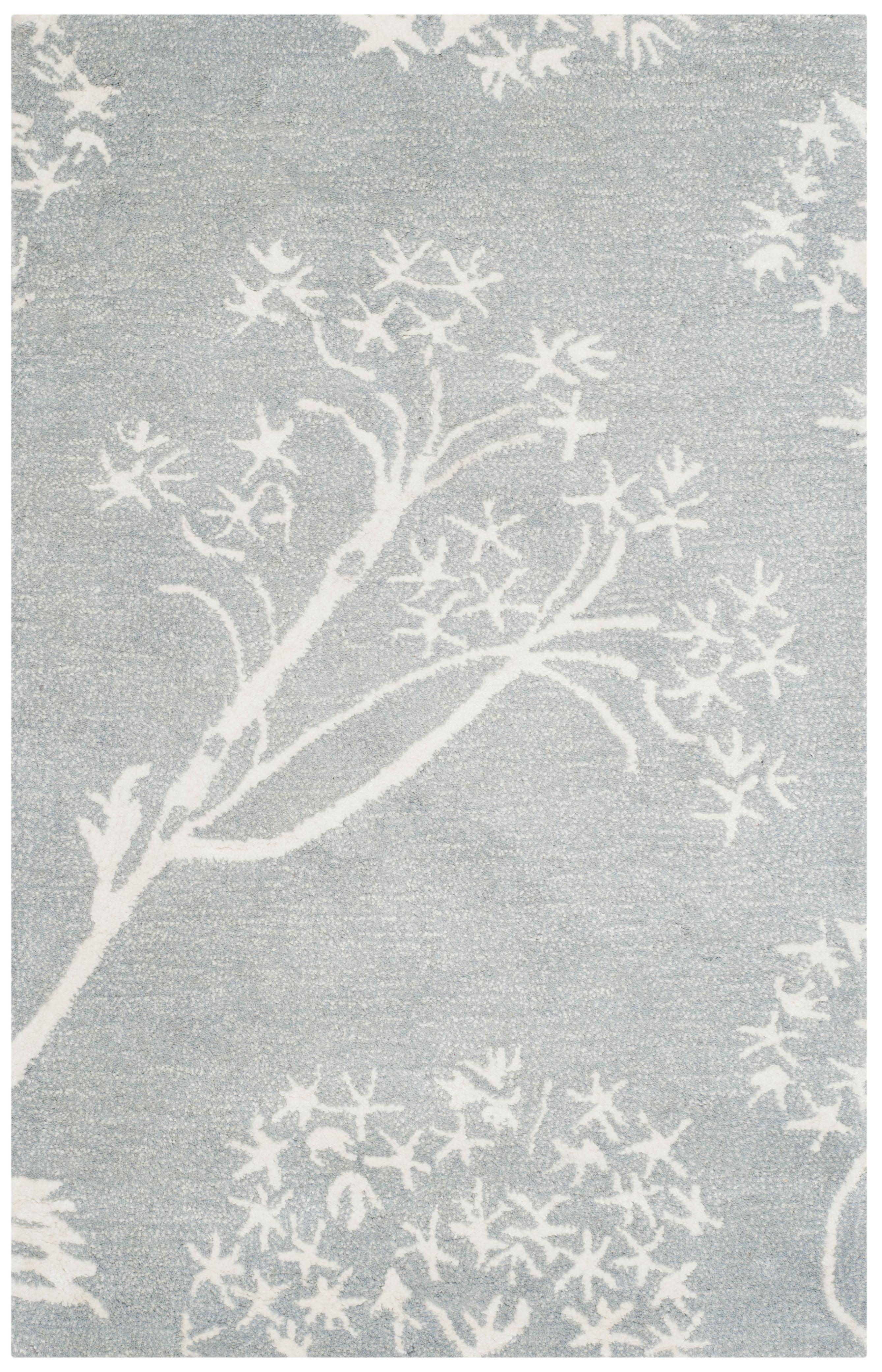 Bella BEL131 Hand Tufted Accent Rug - Light Blue/Ivory - 2'6"x4' - Safavieh.