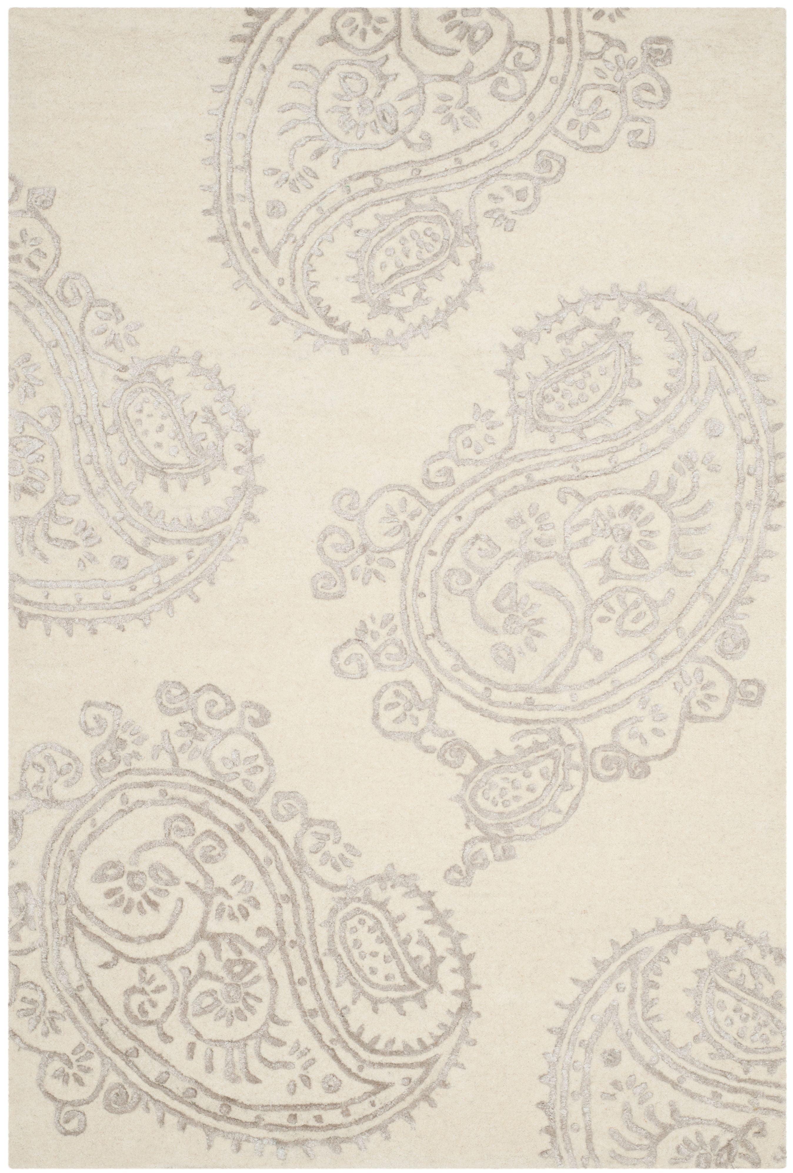 Bella BEL153 Hand Tufted Area Rug - Ivory/Beige - 4'x6' - Safavieh.