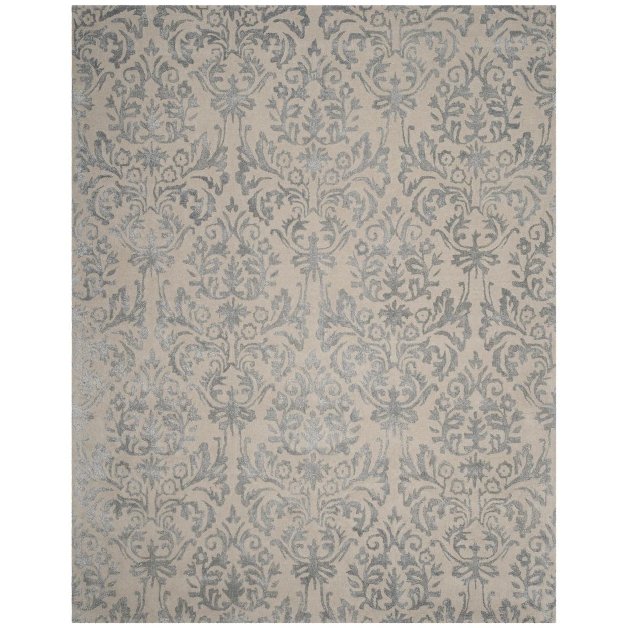 Bella BEL156 Hand Tufted Area Rug - Ivory/Silver - 8'x10' - Safavieh.