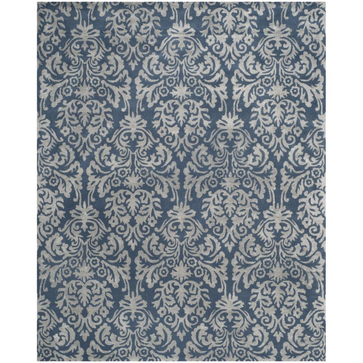 Bella BEL156 Hand Tufted Accent Rug - Navy/Grey - 3'x5' - Safavieh.