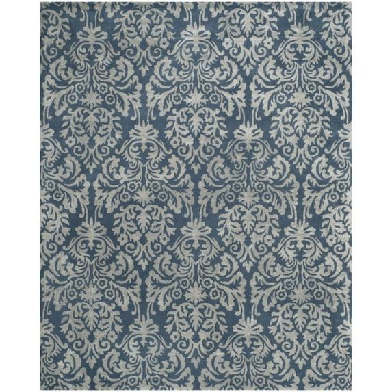 Bella BEL156 Hand Tufted Accent Rug - Navy/Grey - 2'6"x4' - Safavieh.