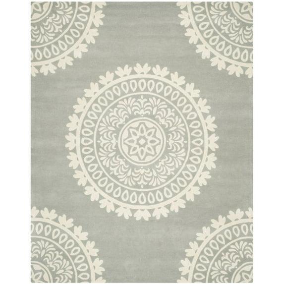 Bella BEL122 Hand Tufted Area Rug - Grey/Ivory - 5'x8' - Safavieh.