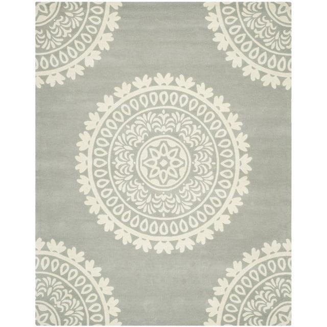 Bella BEL122 Hand Tufted Area Rug - Grey/Ivory - 4'x6' - Safavieh.