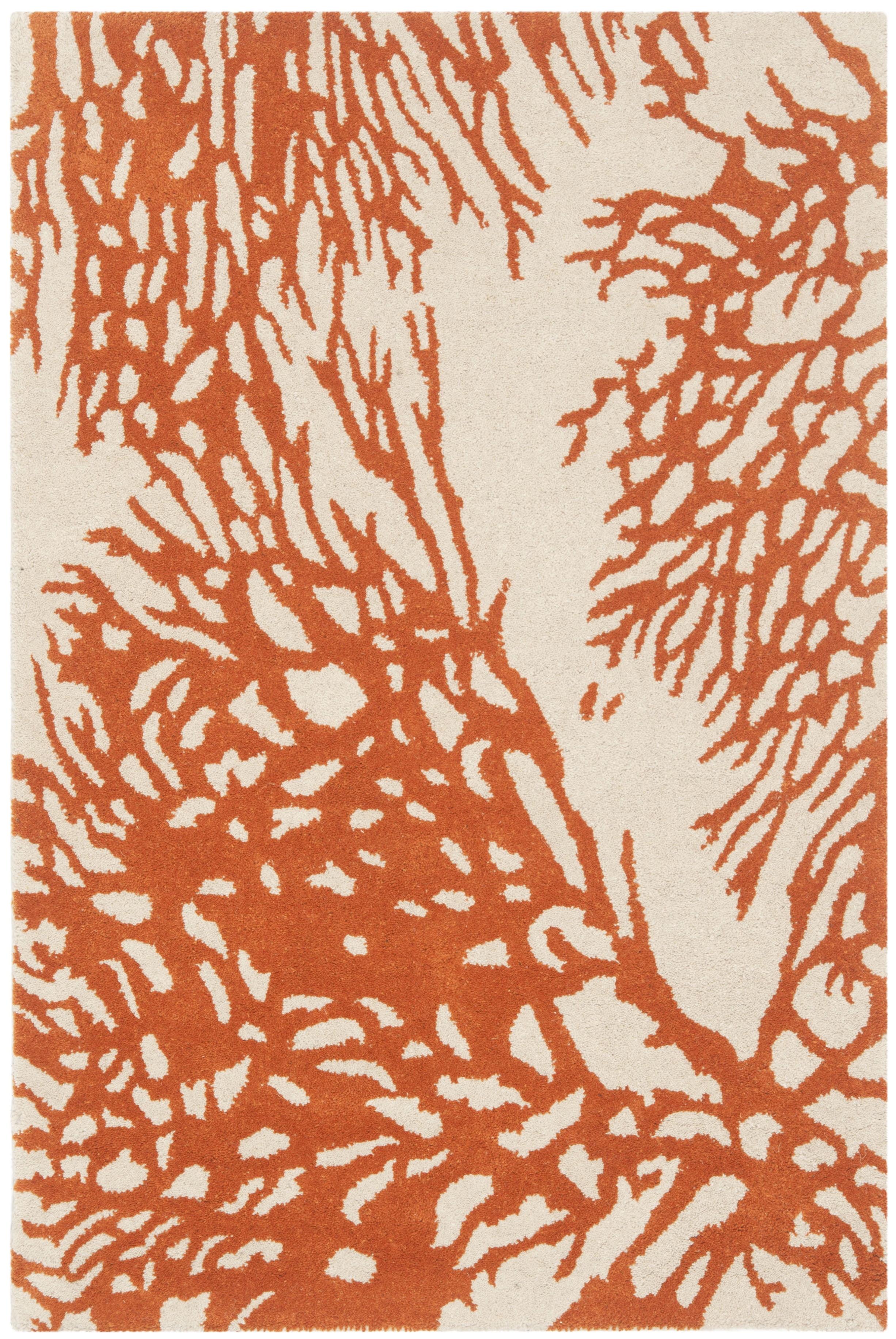Bella BEL115 Hand Tufted Area Rug - Beige/Terracotta - 3'x5' - Safavieh.
