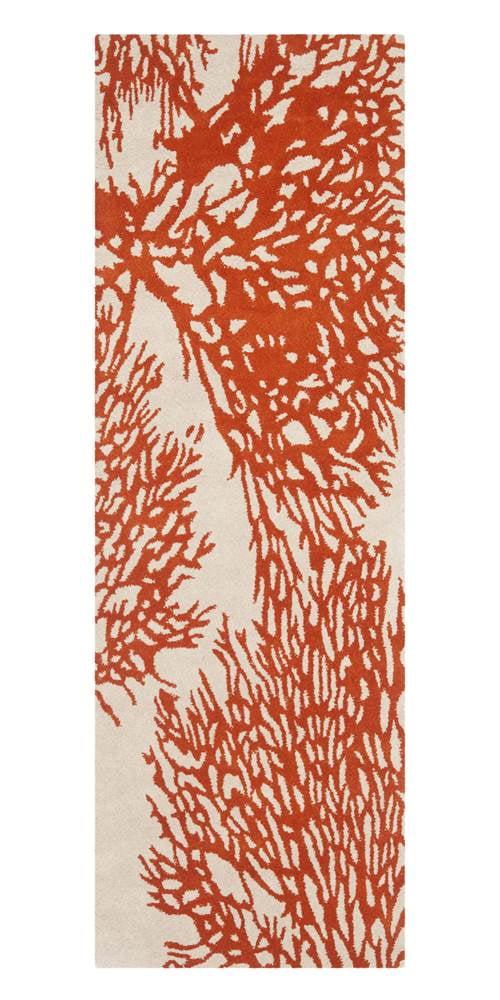 Bella BEL115 Hand Tufted Runner Rug - Beige/Terracotta - 2'3"x7' - Safavieh.