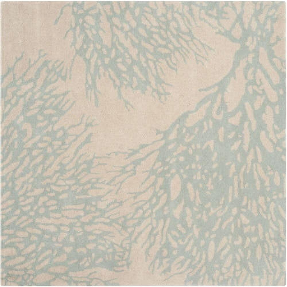 Bella BEL115 Hand Tufted Area Rug - Beige/Blue - 5'x5' - Safavieh.