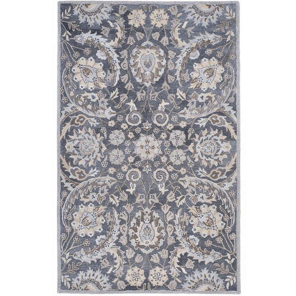 Bella 4' x 6' Gray and Multi Hand-Tufted Wool Rug