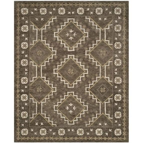 Bella BEL672 Hand Tufted Accent Rug - Brown/Taupe - 2'6"x4' - Safavieh.