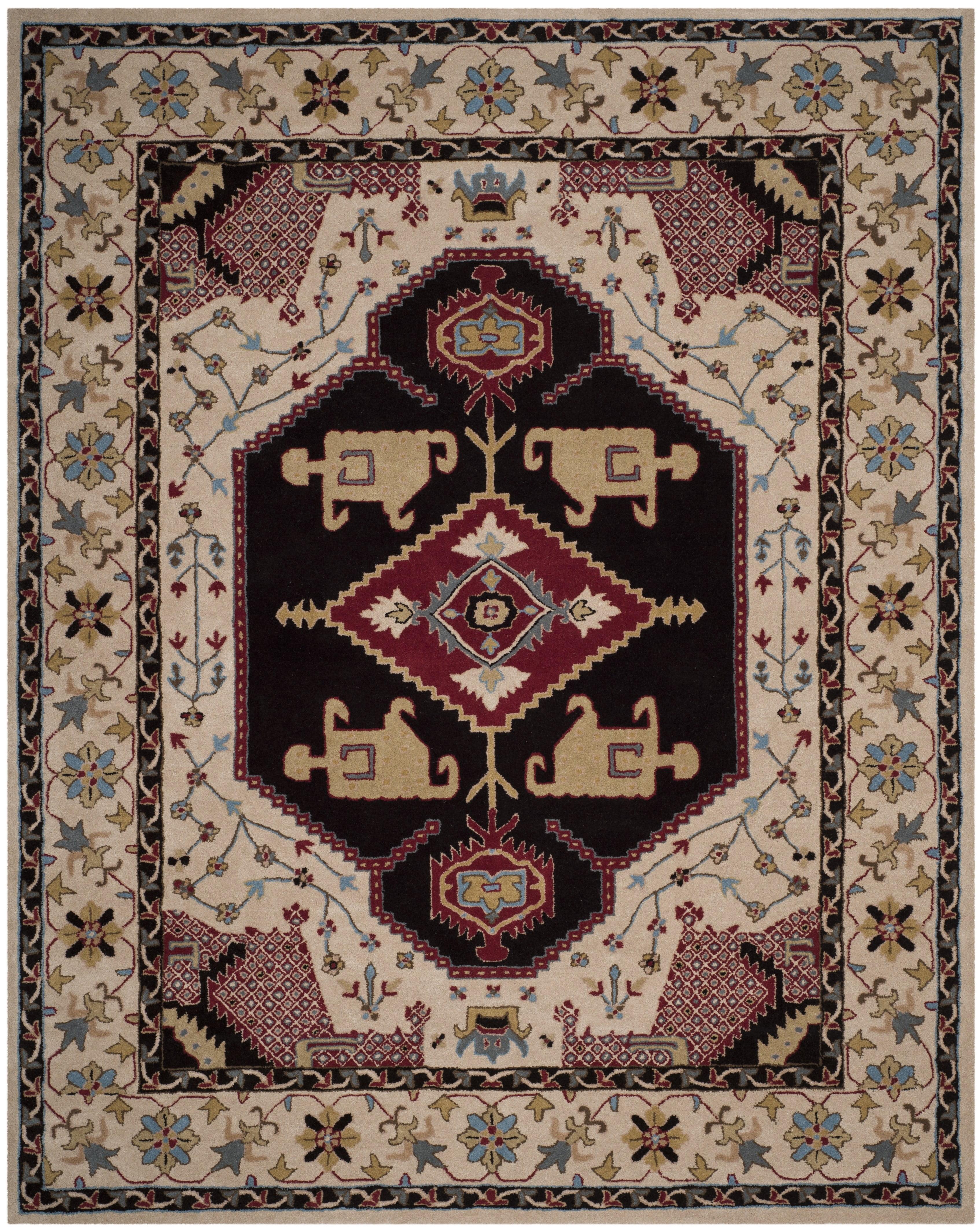 Bellagio BLG549 Hand Tufted Area Rug - Beige/Black - 8'x10' - Safavieh.
