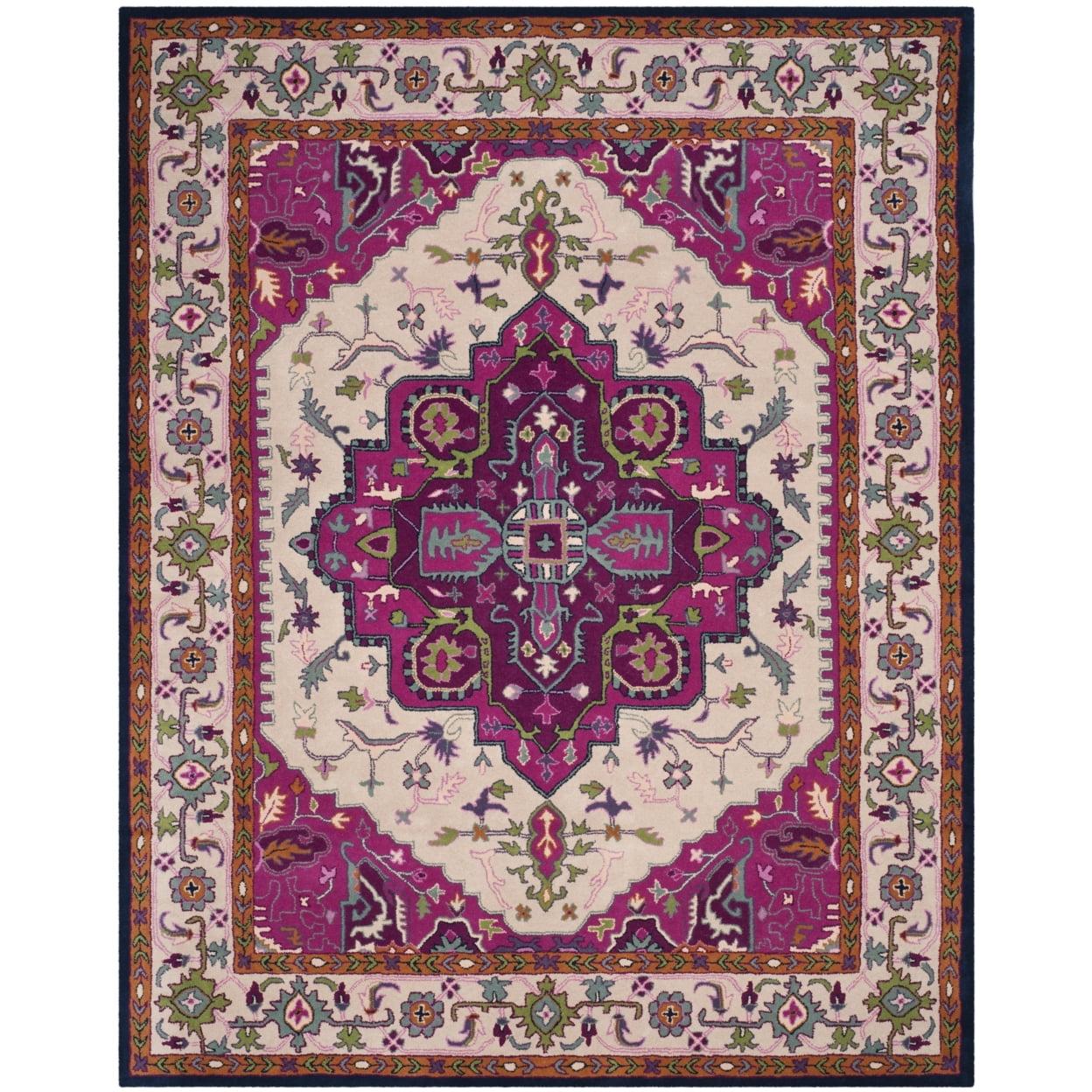 Bellagio BLG541 Hand Tufted Area Rug - Ivory/Pink - 6'x9' - Safavieh.