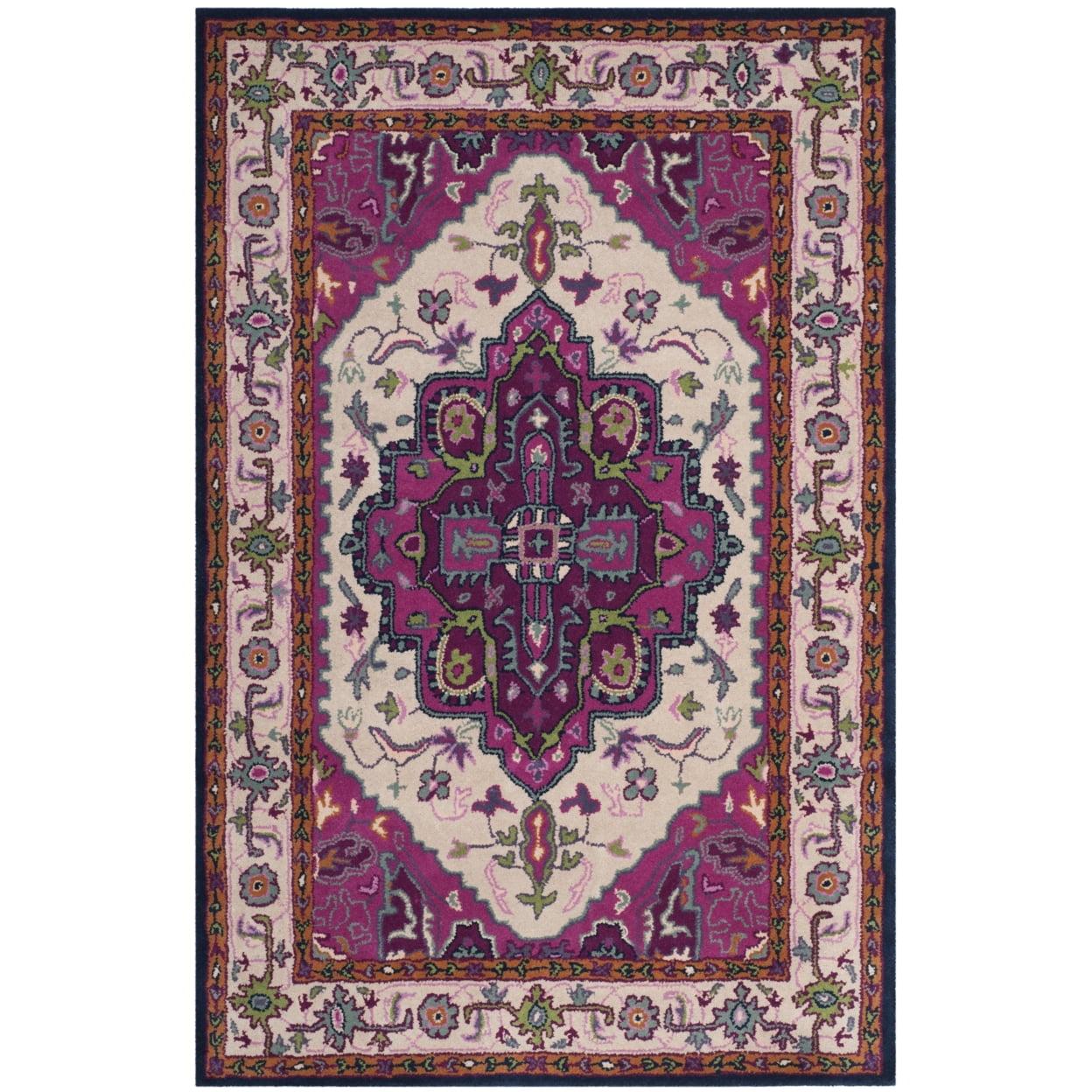 Bellagio BLG541 Hand Tufted Accent Rug - Ivory/Pink - 3'x5' - Safavieh.