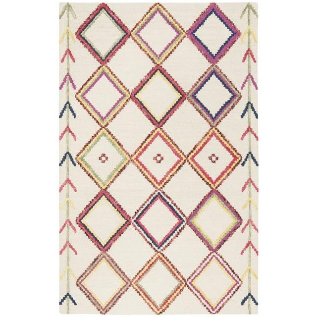 Bellagio BLG563 Hand Tufted Area Rug - Ivory/Multi - 5'x8' - Safavieh.