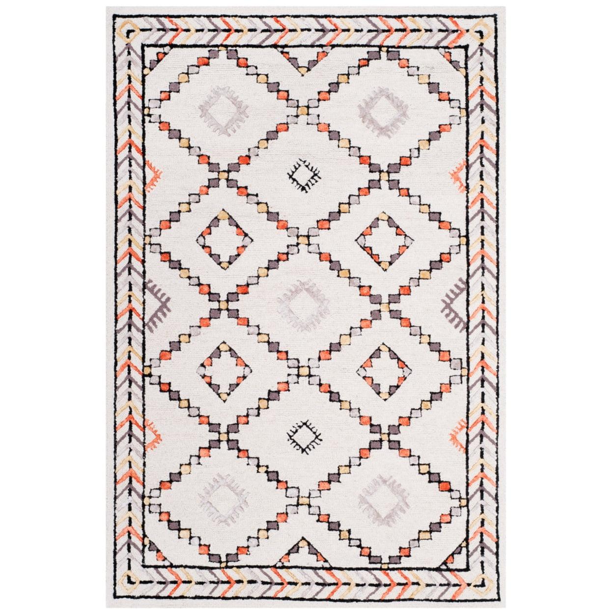 Bellagio BLG548 Hand Tufted Area Rug - Ivory/Multi - 4'x6' - Safavieh.