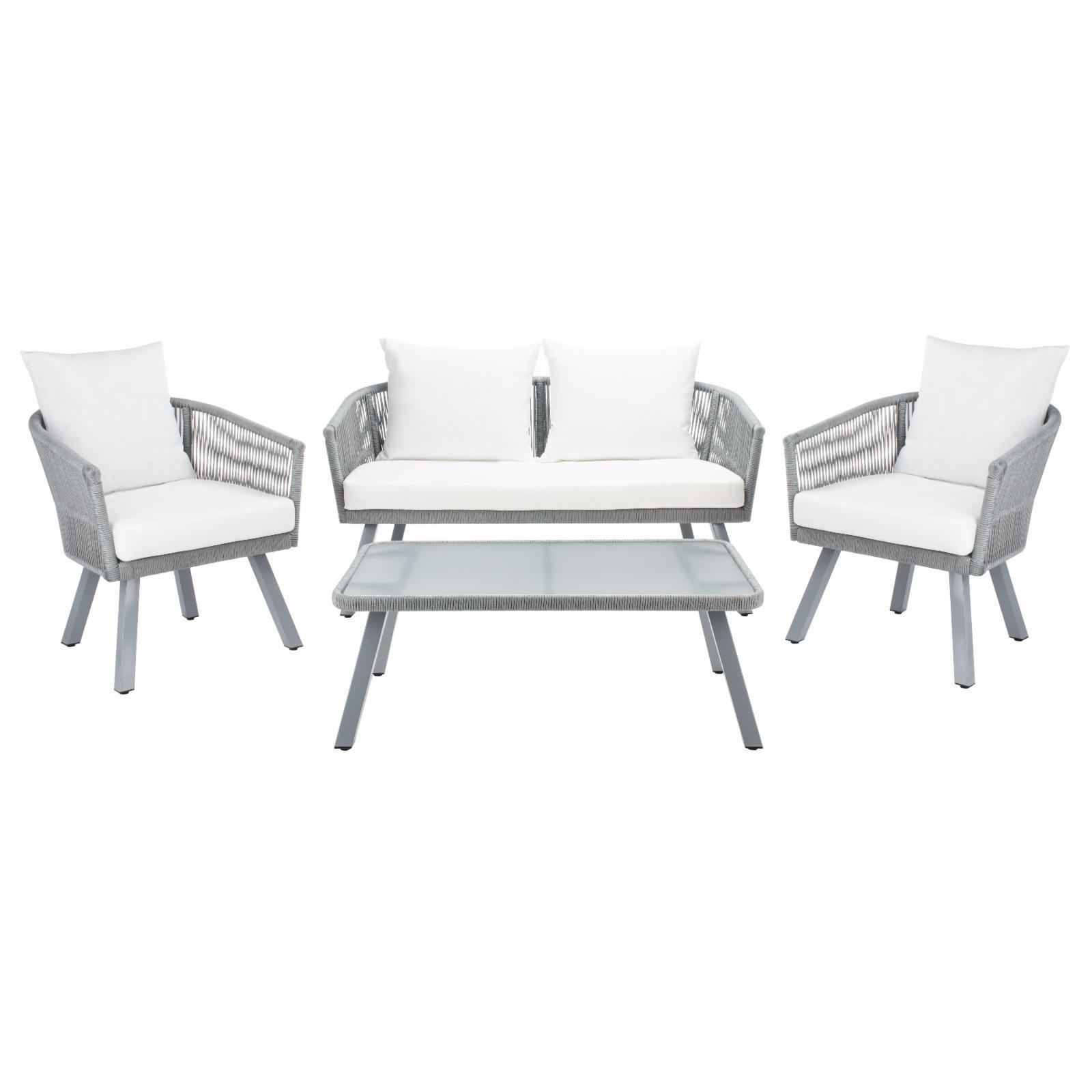 Belmi 4 Piece Rope Patio Outdoor Living Set  - Safavieh