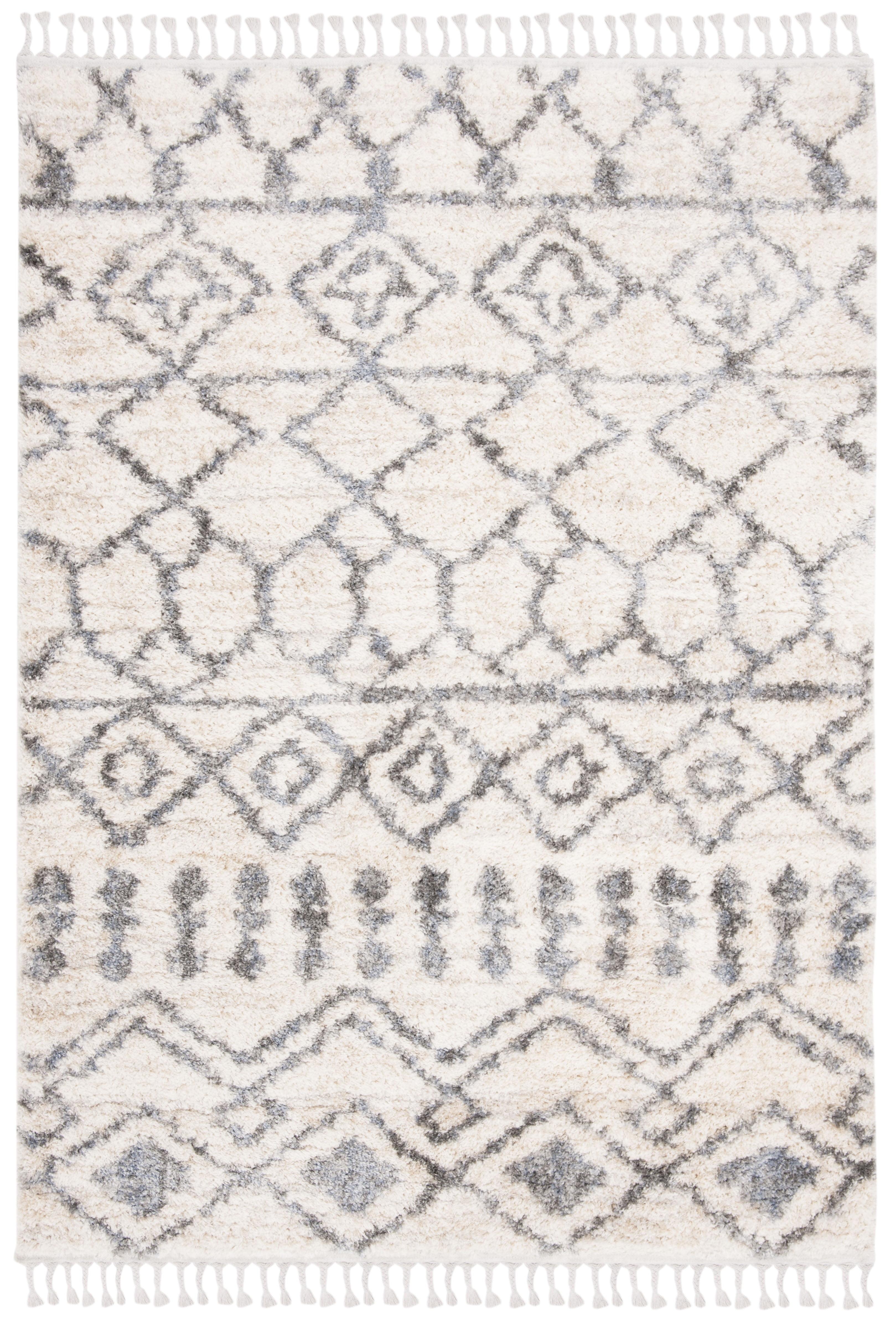 Gray Reversible Rectangular 6' x 9' Shag Area Rug