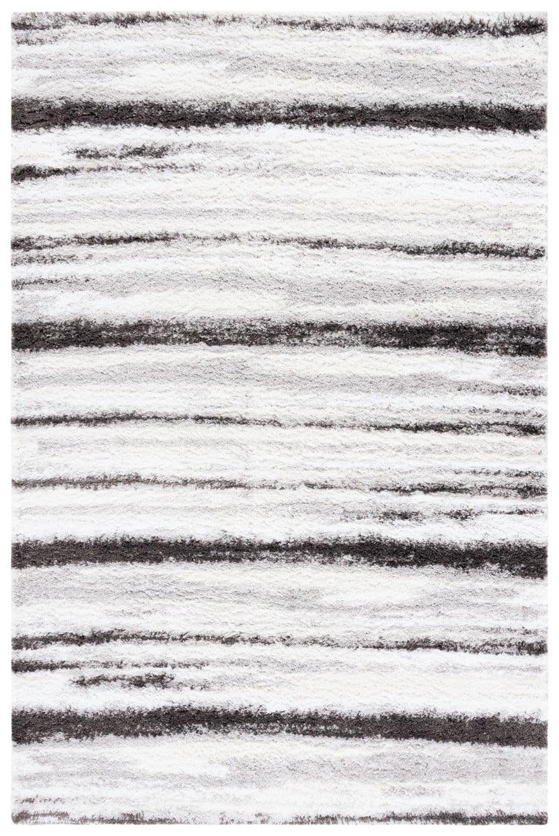 Luxurious Grayson Berber-Inspired Shag Area Rug, 5' x 7', Light & Dark Gray