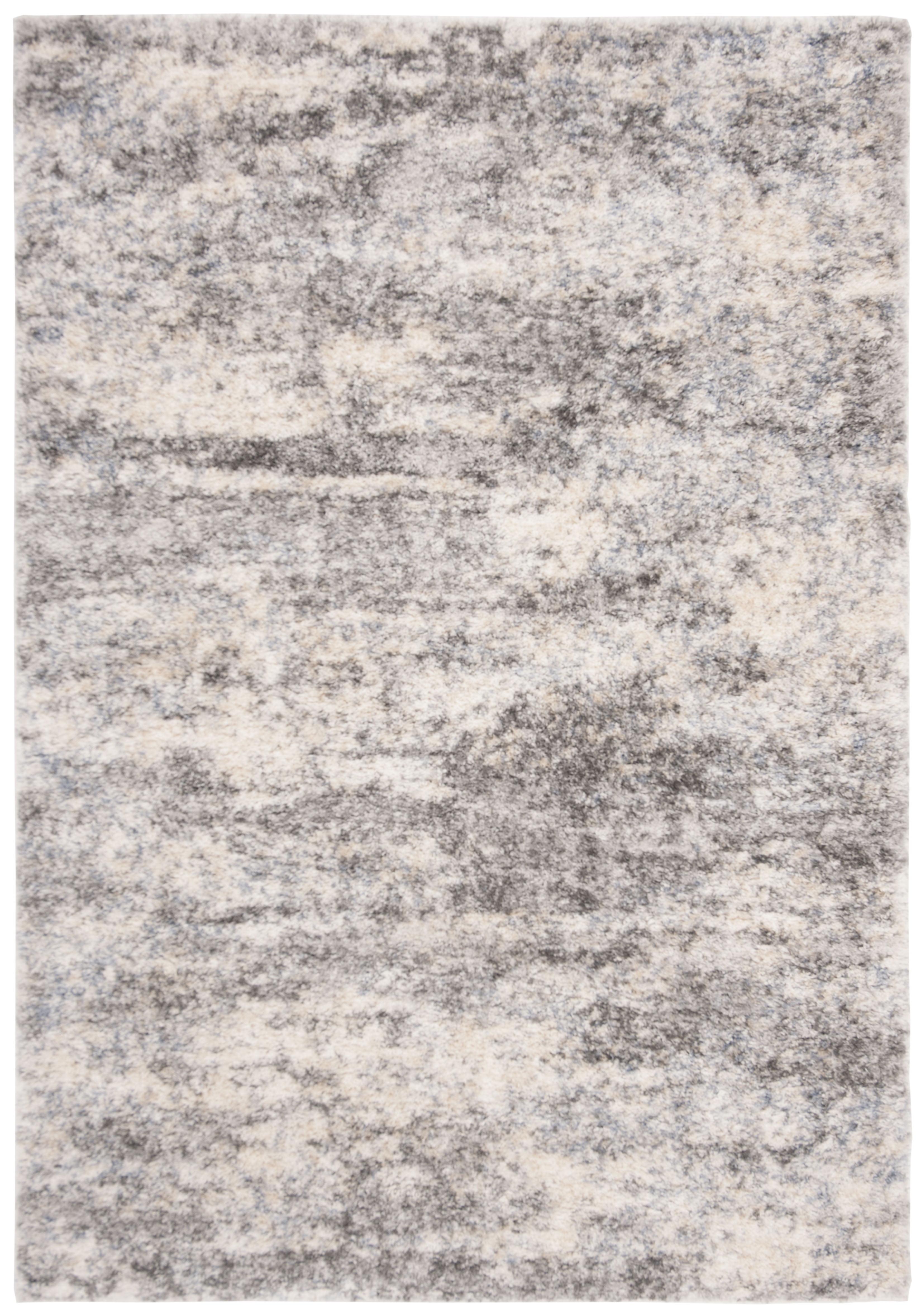 Berber Shag BER219 Power Loomed Area Rug - Grey/Cream - 5' X 7' - Safavieh.