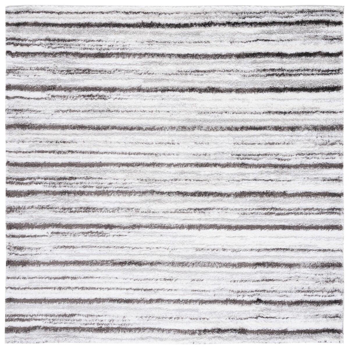 Berber Shag BER565 Power Loomed Area Rug - Gray/Dark Gray - 7'x7' - Safavieh.