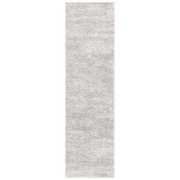 Berber Shag BER563 Power Loomed Runner Rug - Grey/Ivory - 2'3"x8' - Safavieh.
