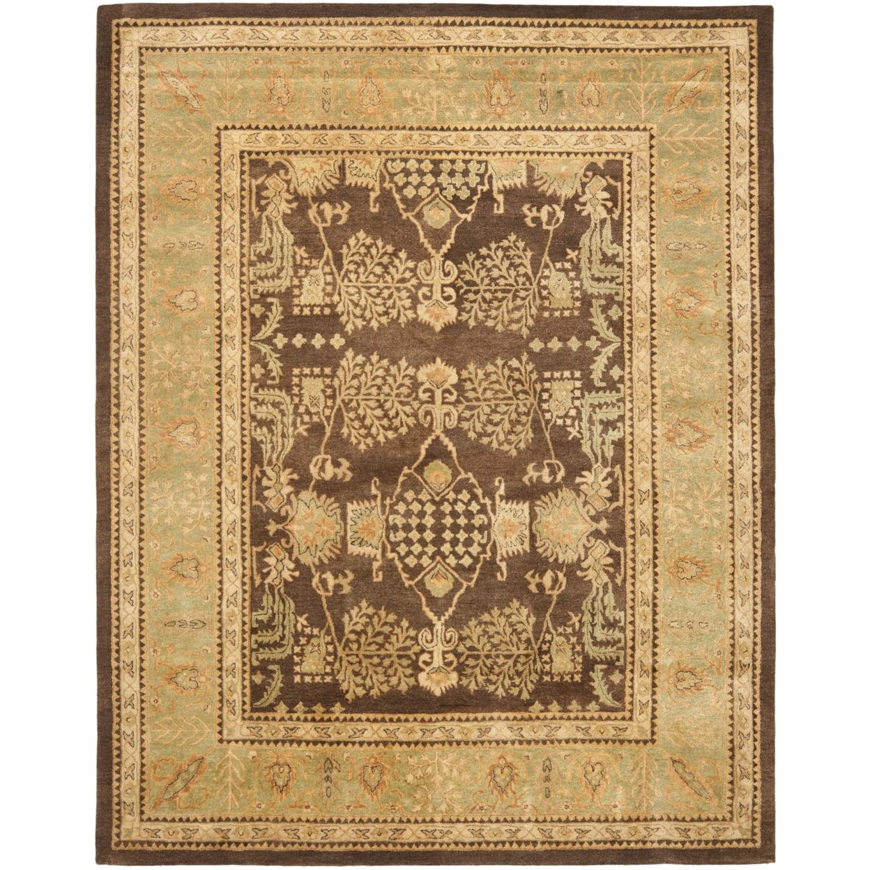 SAFAVIEH Bergama Tarah Oriental Wool Area Rug, Brown/Green, 2' x 3'