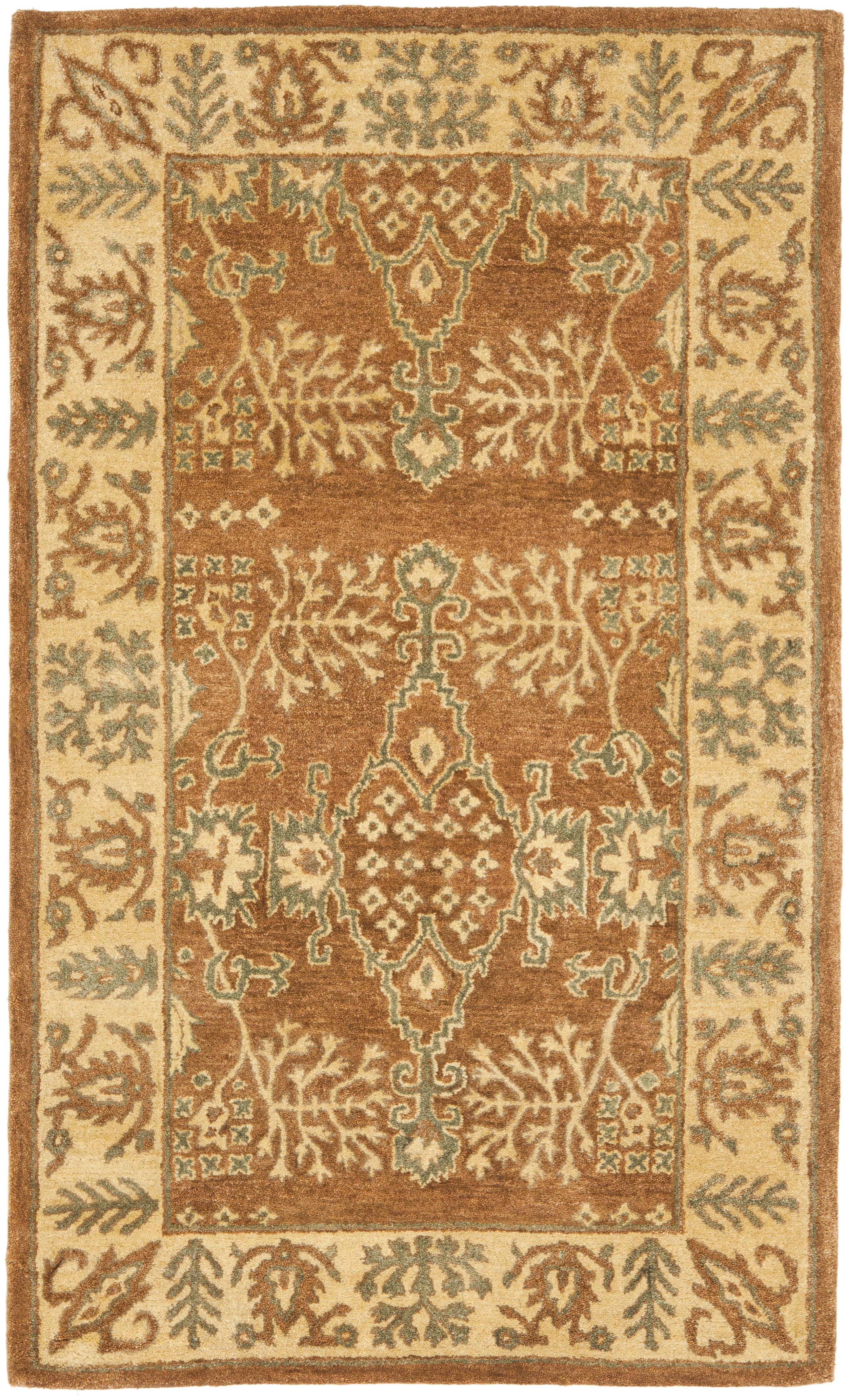 SAFAVIEH Bergama Tarah Oriental Wool Area Rug, Light Brown/Beige, 2' x 3'