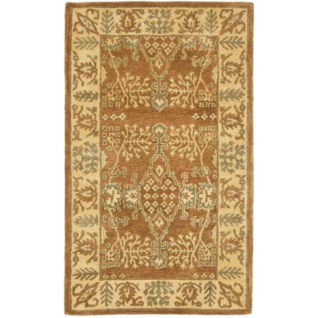 SAFAVIEH Bergama Tarah Oriental Wool Area Rug, Light Brown/Beige, 2' x 3'