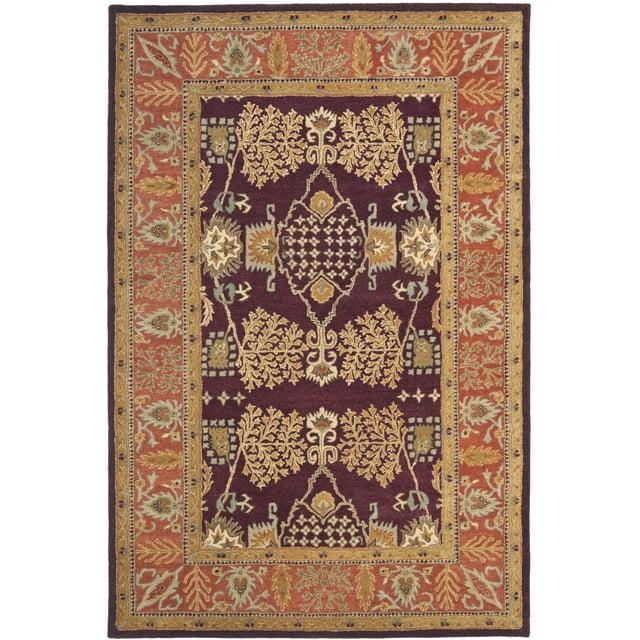 Bergama BRG190 Hand Tufted Indoor Area Rug - Red/Rust - 5'x8' - Safavieh