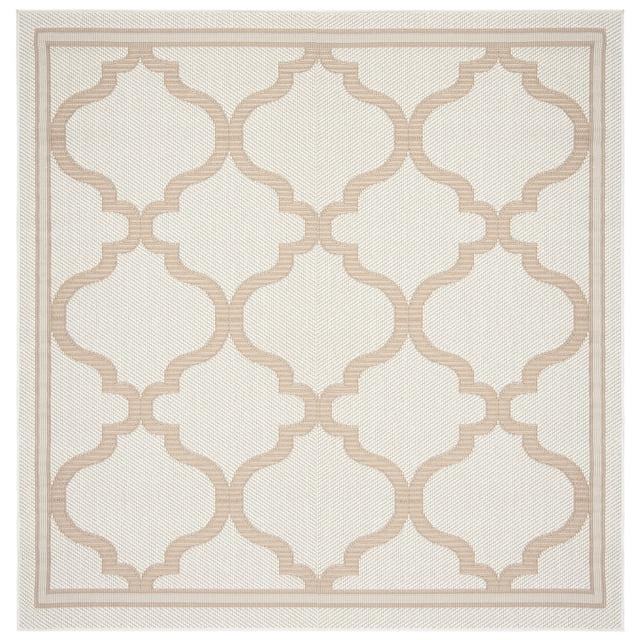 Bermuda BMU810 Power Loomed Indoor/Outdoor Machine Washable Area Rug - Ivory/Beige - 6'7"x6'7" - Safavieh