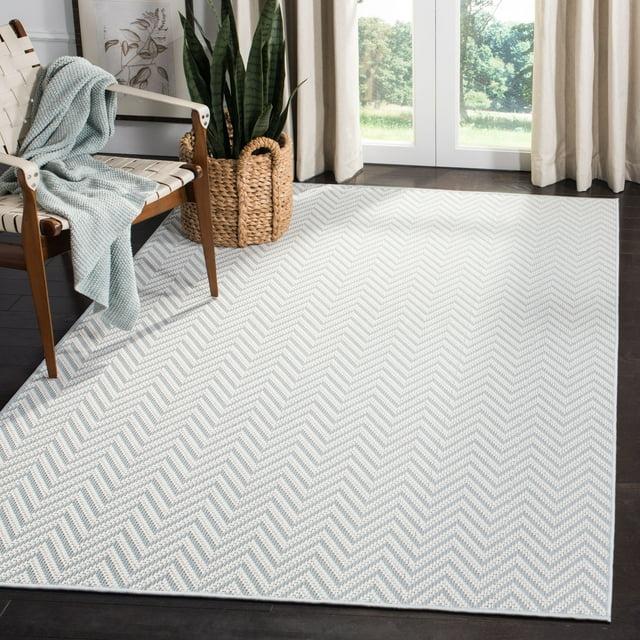 Bermuda BMU812 Power Loomed Indoor/Outdoor Area Rug - Blue/Creme - 4'x6' - Safavieh.