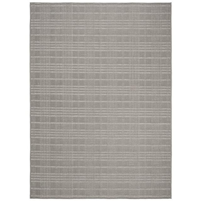 SAFAVIEH Bermuda Lavern Geometric Machine Washable Indoor/Outdoor Area Rug, Grey, 3' x 5'