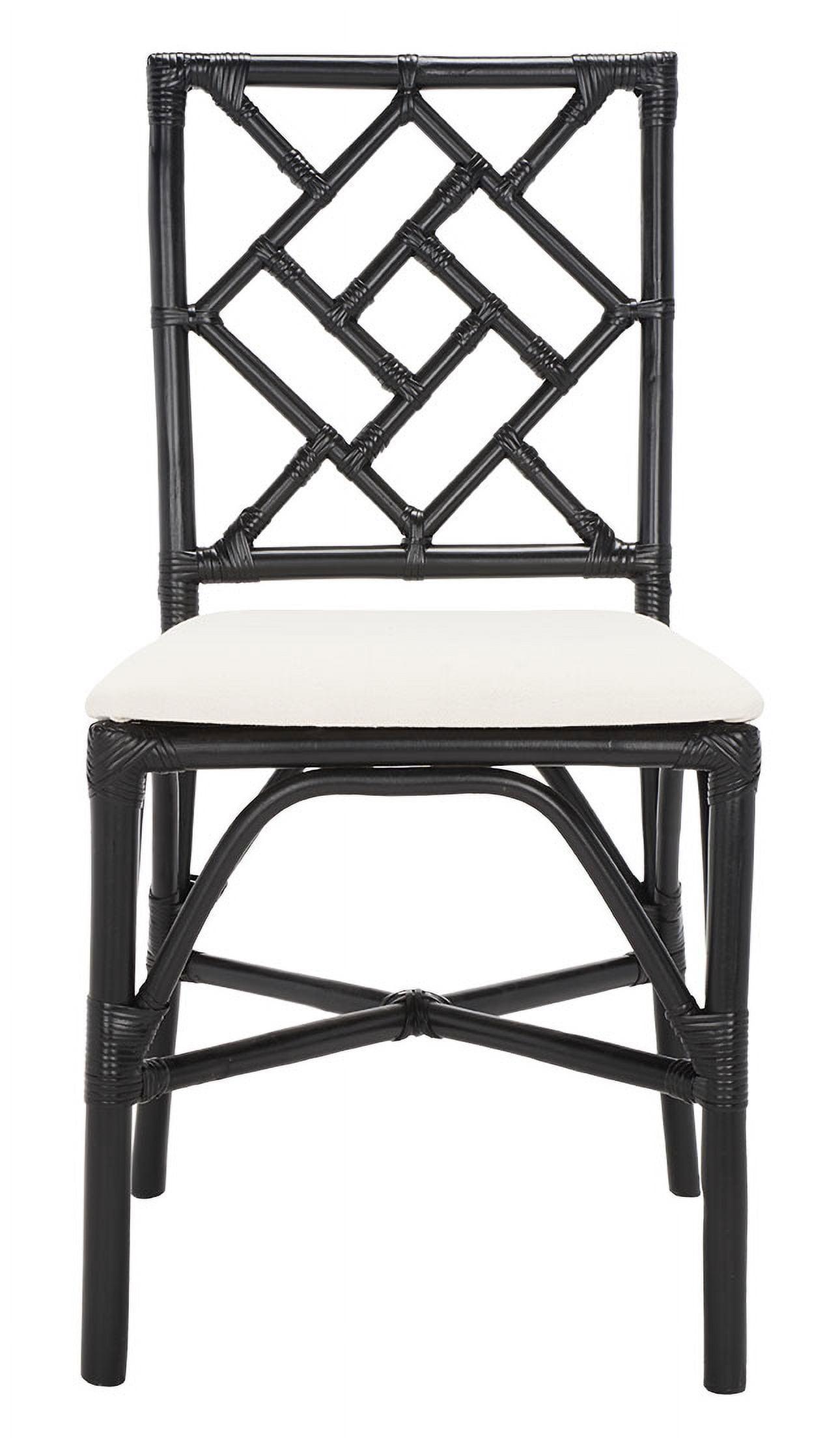 Bhumi Accent Chair W/ Cushion - ACH6509 - Set of 2 - White/Black - Safavieh