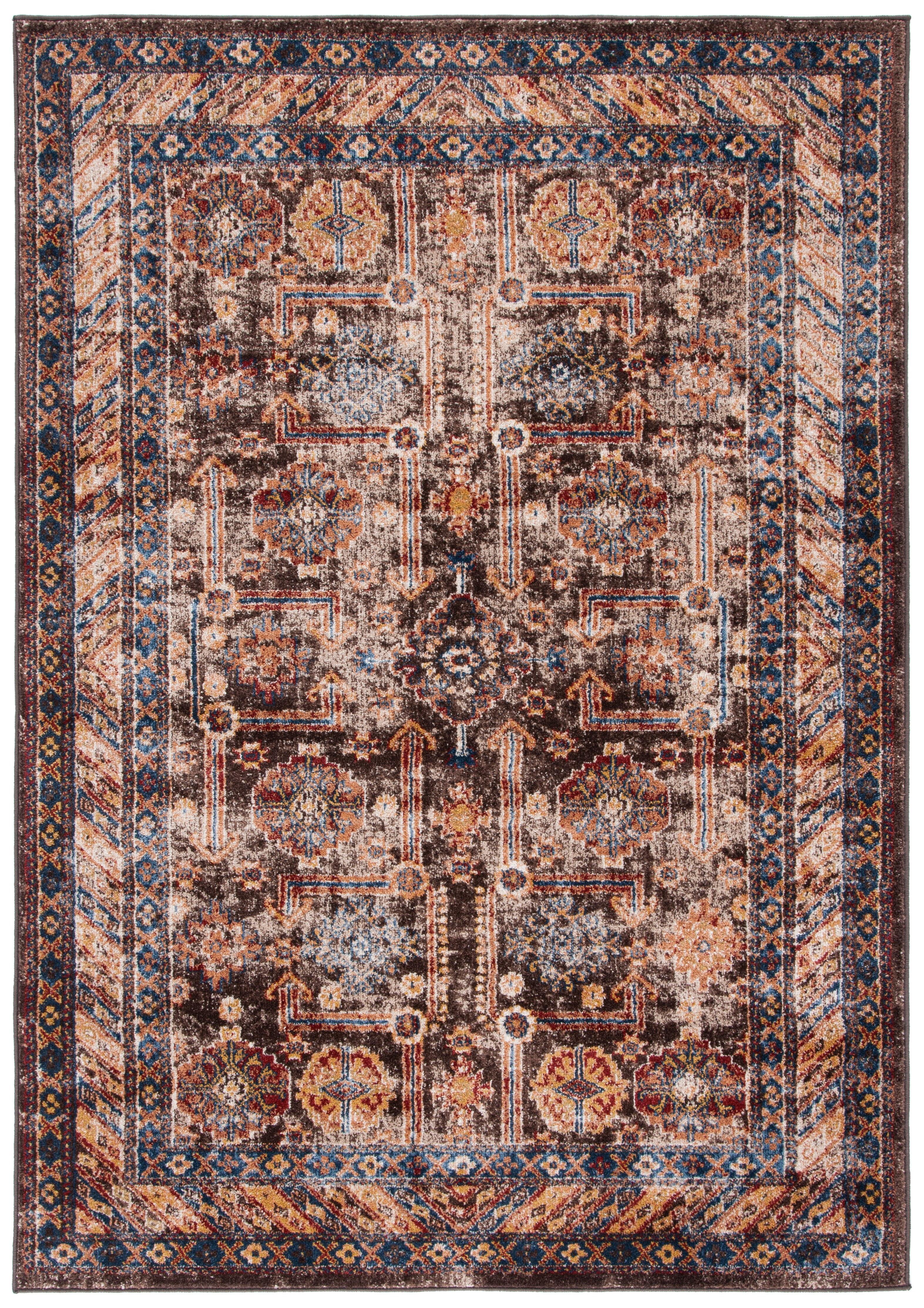 Bijar Brown and Ivory Hand-knotted Synthetic Area Rug