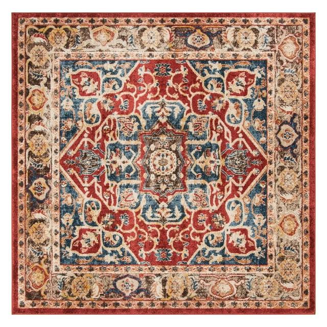 Bijar BIJ605 Power Loomed Indoor Runner Rug - Red/Royal - 2'3"x6' - Safavieh