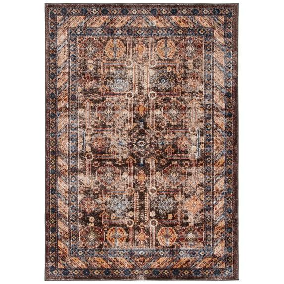 Bijar BIJ653 Power Loomed Indoor Area Rug - Brown/Ivory - 6'7"x9' - Safavieh