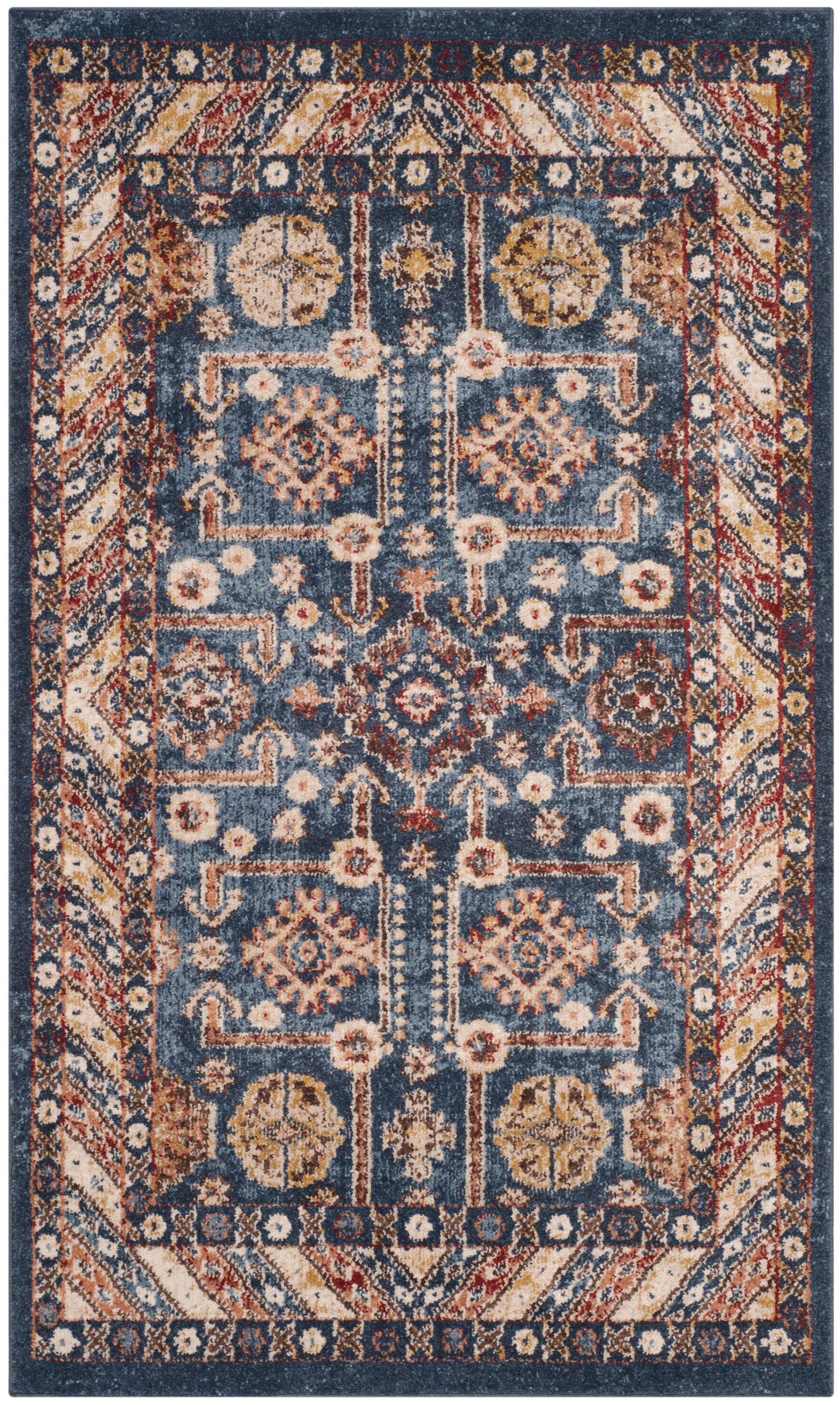SAFAVIEH Bijar Johann Oriental Area Rug, Royal/Ivory, 3' x 5'