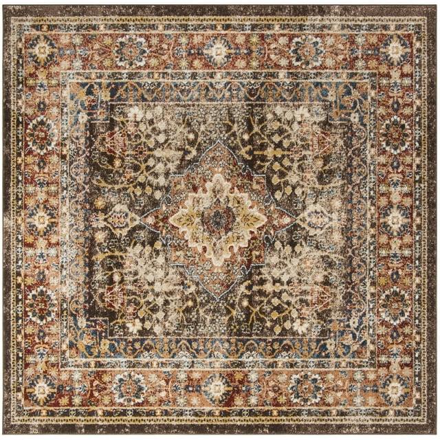 Bijar BIJ652 Power Loomed Area Rug - Brown/Rust - 3'x3' - Safavieh.