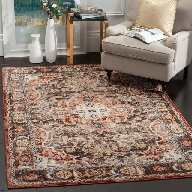 Bijar BIJ648 Power Loomed Area Rug Brown / Rust 4' X 6' - Safavieh.