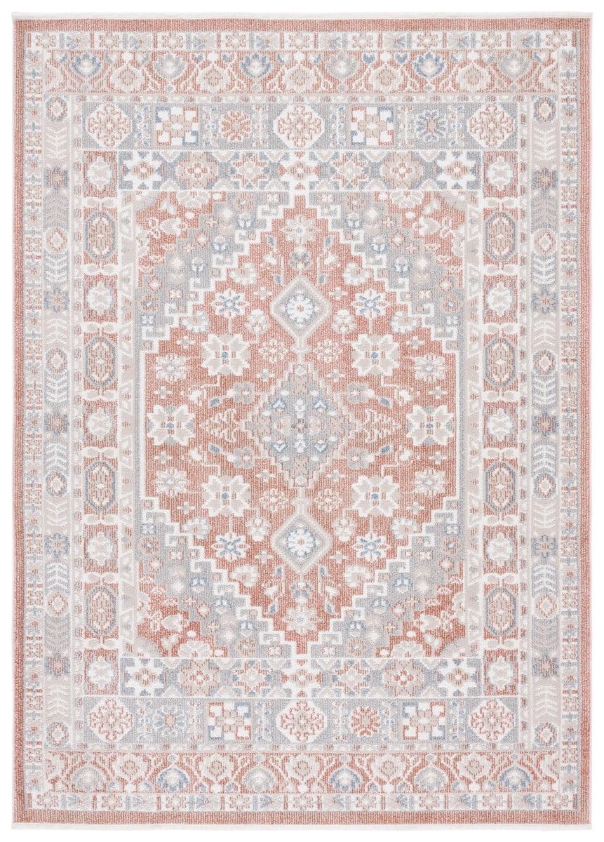 Blair Washable BLR206 Power Loomed Machine Washable Area Rug - Rose/Grey - 5'3"x7'6" - Safavieh.