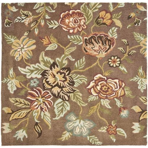 Emrick Hand Hooked Wool Floral Rug