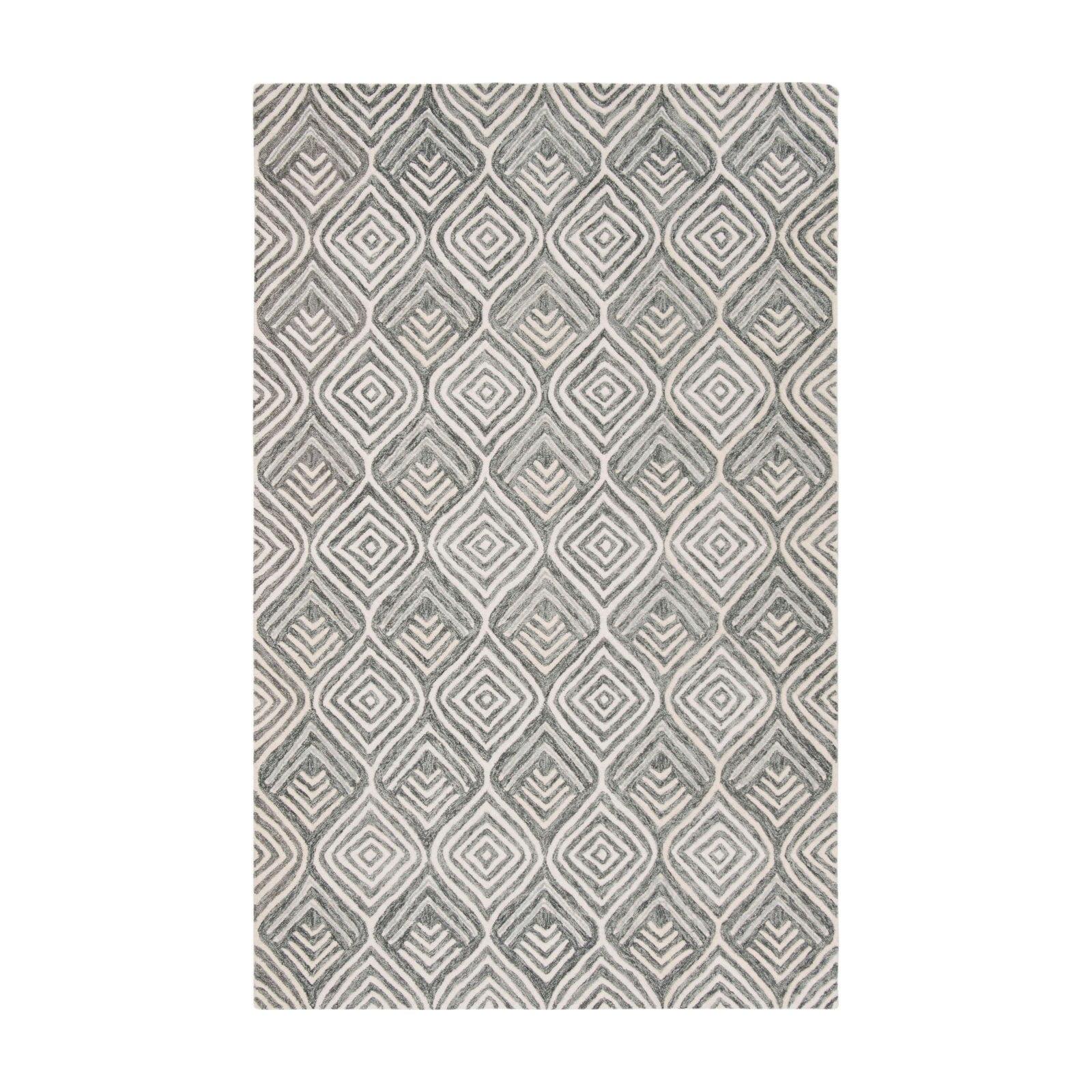 Elegance Bloom Ivory & Grey Floral Wool Runner Rug - 2'3" X 8'