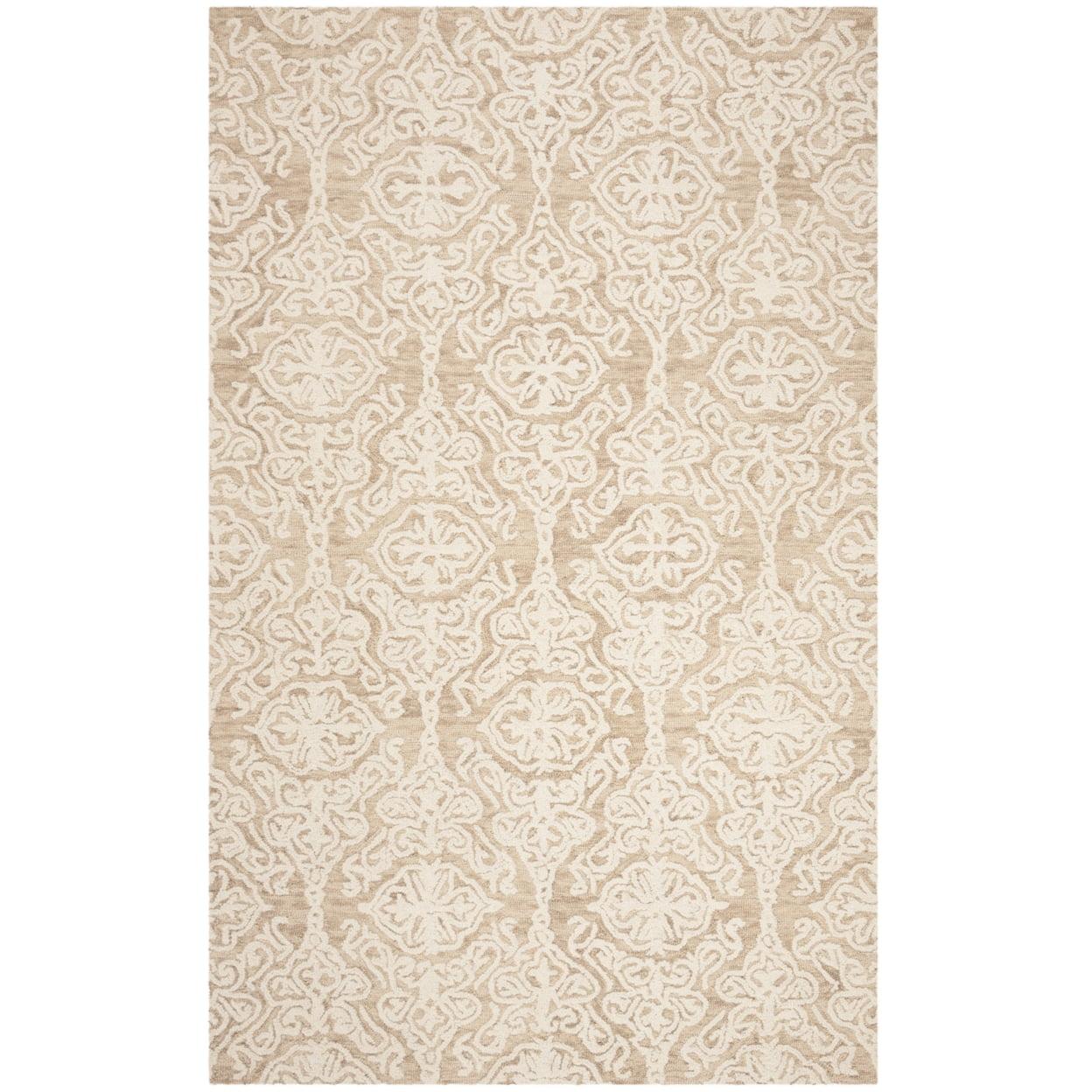 Blossom BLM112 Hand Tufted Indoor Area Rug - Beige/Ivory - 6'x9' - Safavieh