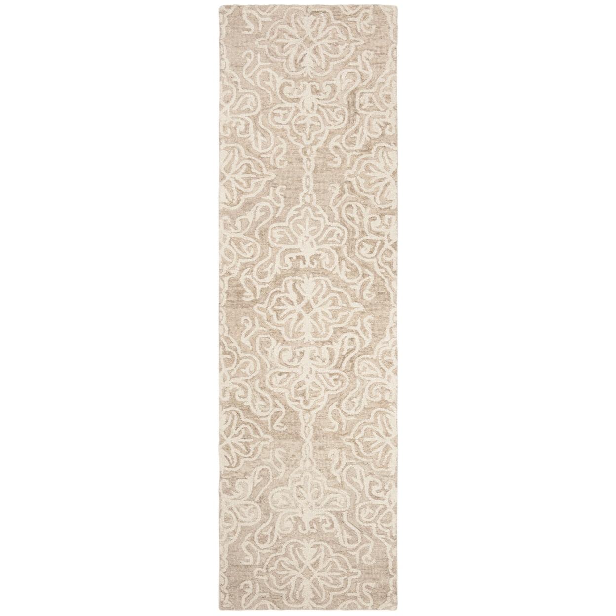 Blossom BLM112 Hand Tufted Indoor Runner Rug - Beige/Ivory - 2'3"x6' - Safavieh