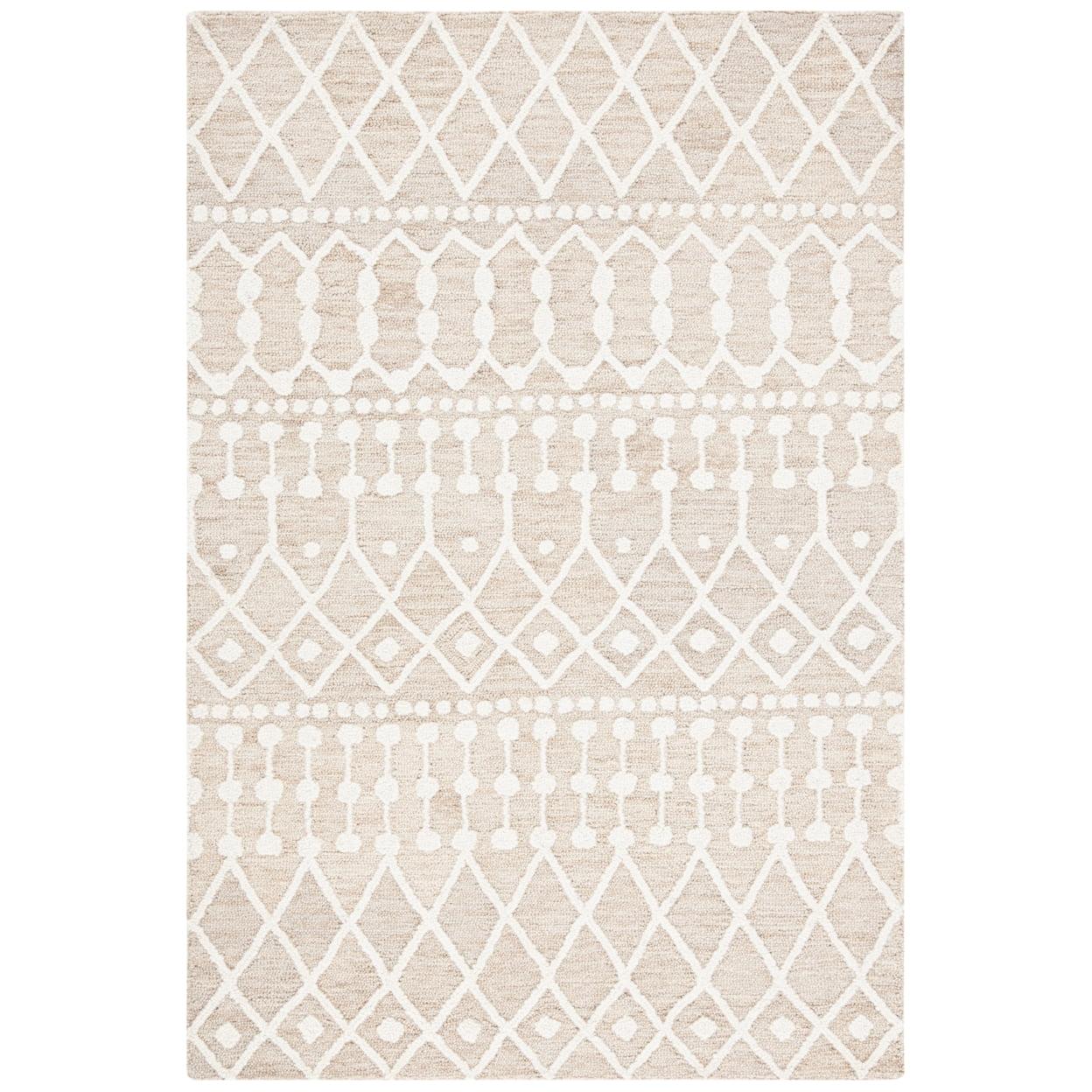 Blossom BLM115 Hand Tufted Area Rug - Beige/Ivory - 4'x6' - Safavieh.