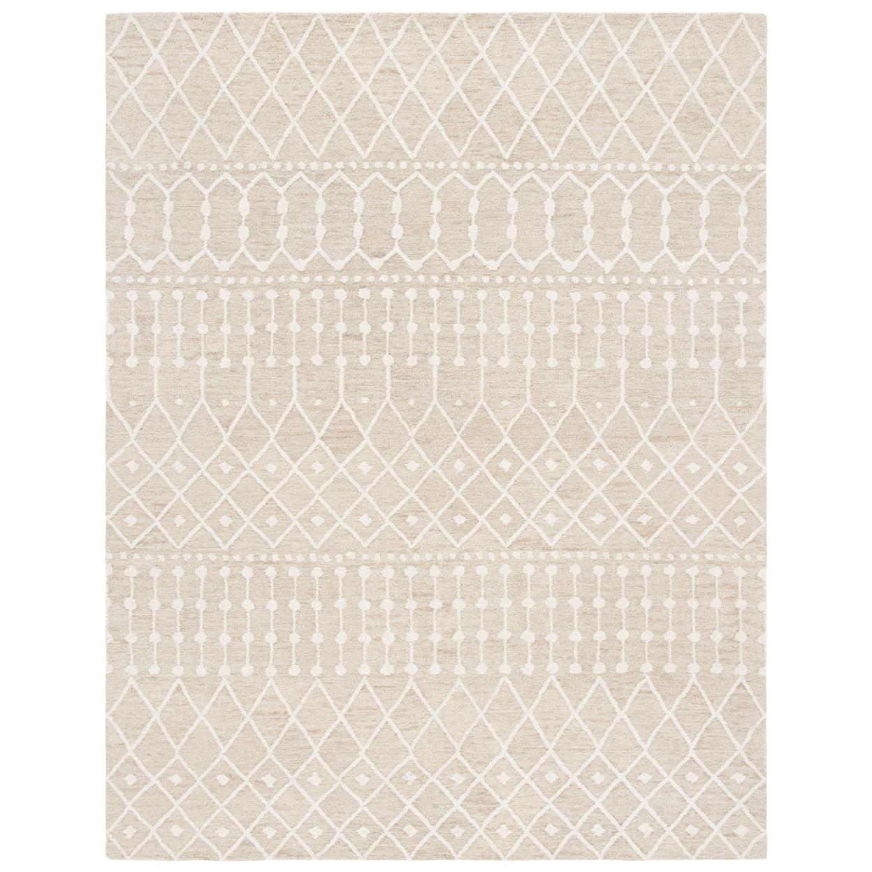 Blossom BLM115 Hand Tufted Area Rug - Beige/Ivory - 8'x10' - Safavieh.