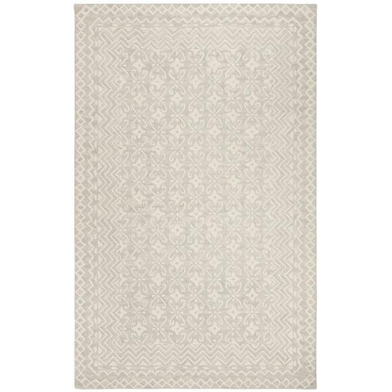 Blossom BLM114 Hand Tufted Area Rug - Grey/Ivory - 4'x6' - Safavieh..