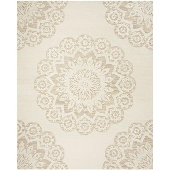 Blossom BLM108 Hand Tufted Indoor Area Rug - Ivory/Beige - 6'x9' - Safavieh