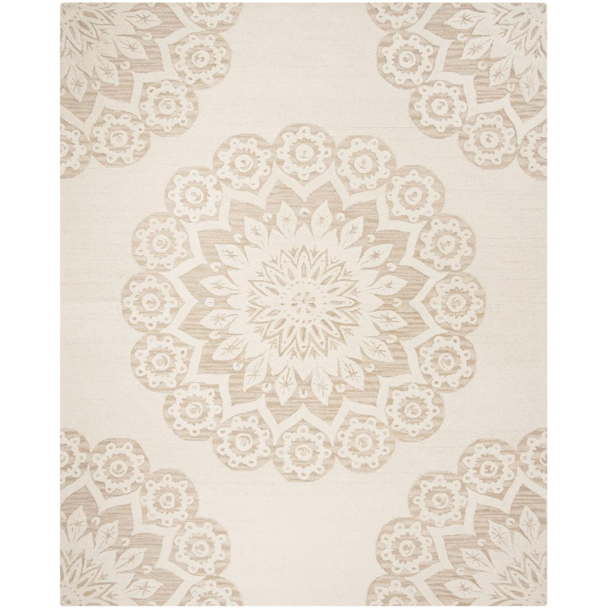 SAFAVIEH Blossom Brody Medallion Area Rug, Ivory/Beige, 10' x 14'