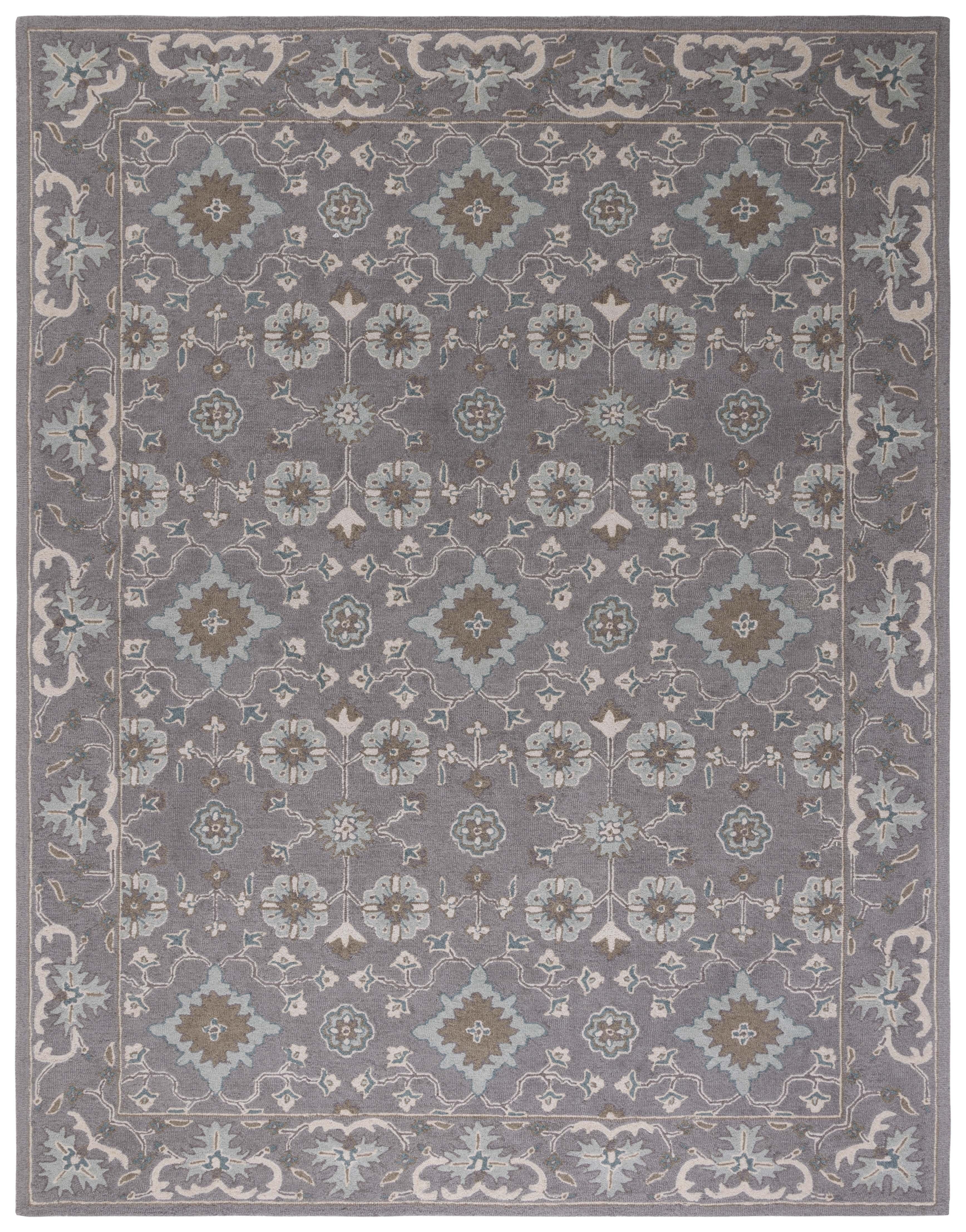 Blossom BLM218 Hand Tufted Area Rug - Grey - 8'x10' - Safavieh.