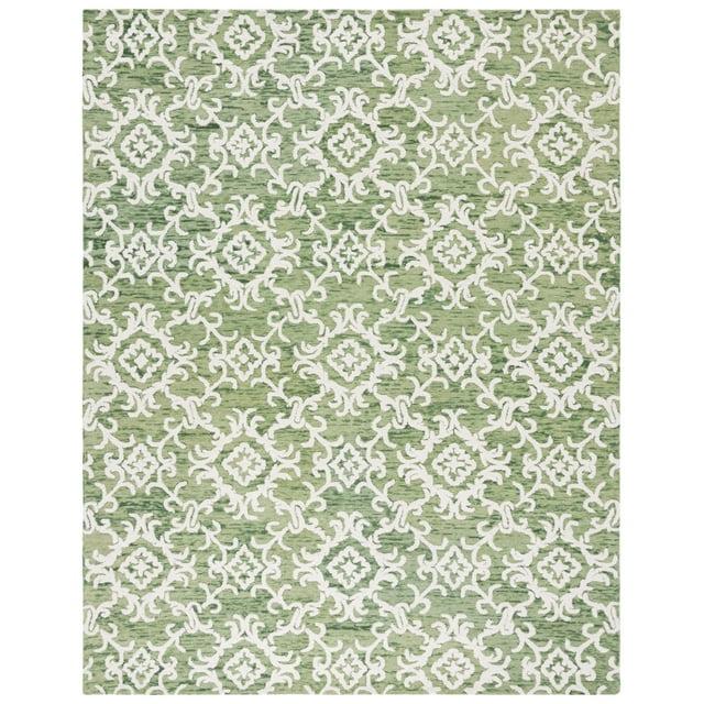 Blossom BLM104 Hand Tufted Area Rug - Green/Ivory - 8'x10' - Safavieh.